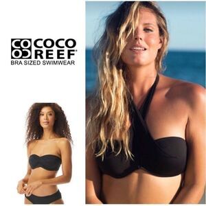 New..Coco Reef black 5-way tankini top. 36/38C.